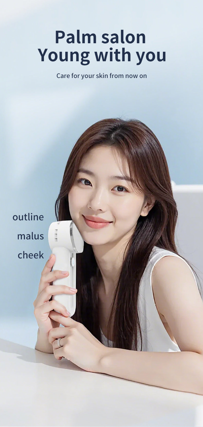 Anti-Aging Mini Ice Hammer Cooling Therapy and Serum Infusion Massager, Home Use Beauty Device
