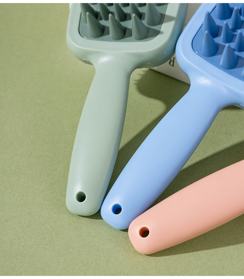 Double-sided Shampoo Brush with Soft Silicone-inspired Teeth