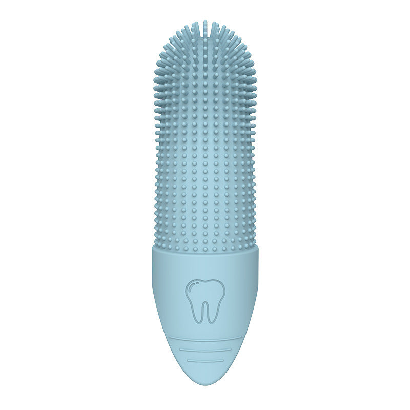 Dog Toothbrush, Food Grade Silicone Pet Brush Fits Most Fingers, Puppy Toothbrush for Dogs & Cats Dental Care, 360° Cleaning Finger Brush for Dogs Teeth