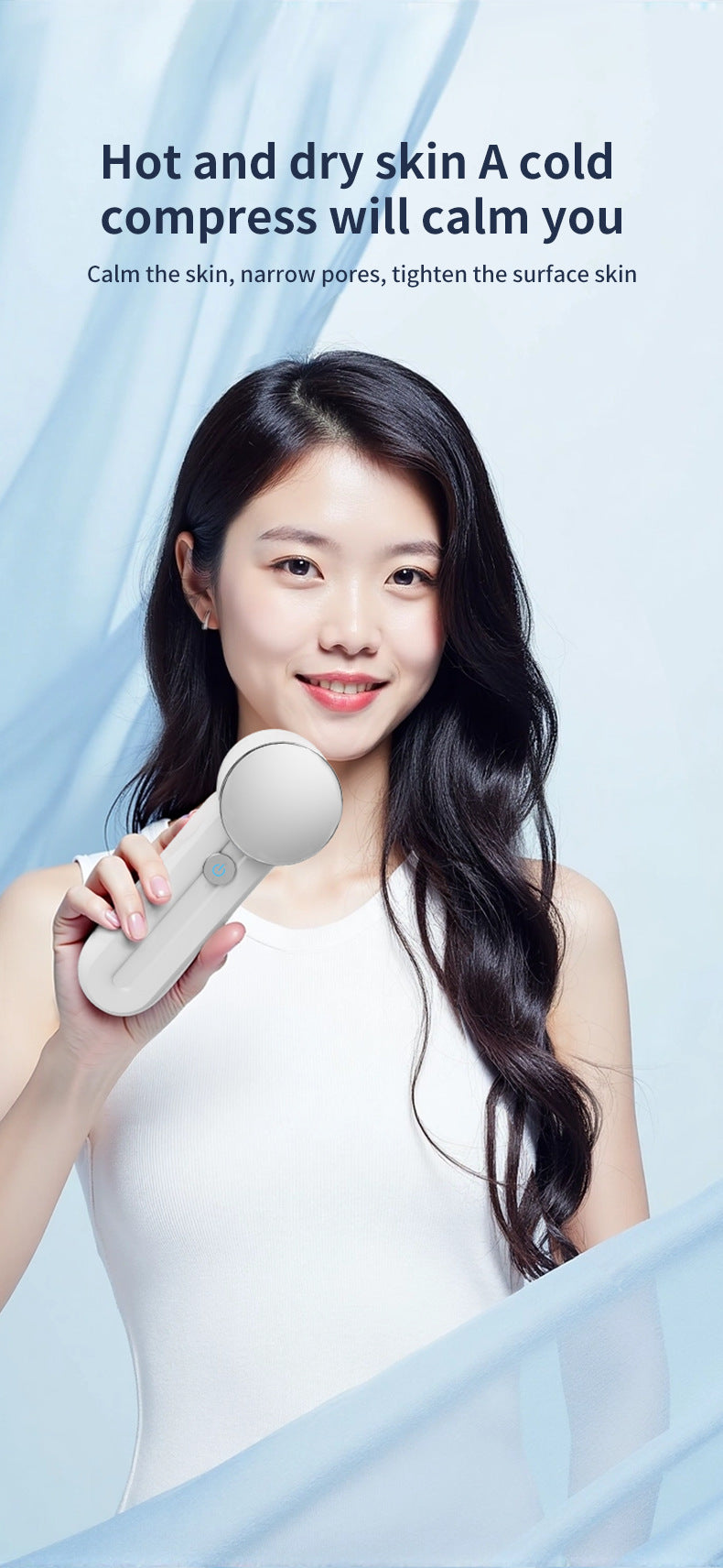 Anti-Aging Mini Ice Hammer Cooling Therapy and Serum Infusion Massager, Home Use Beauty Device