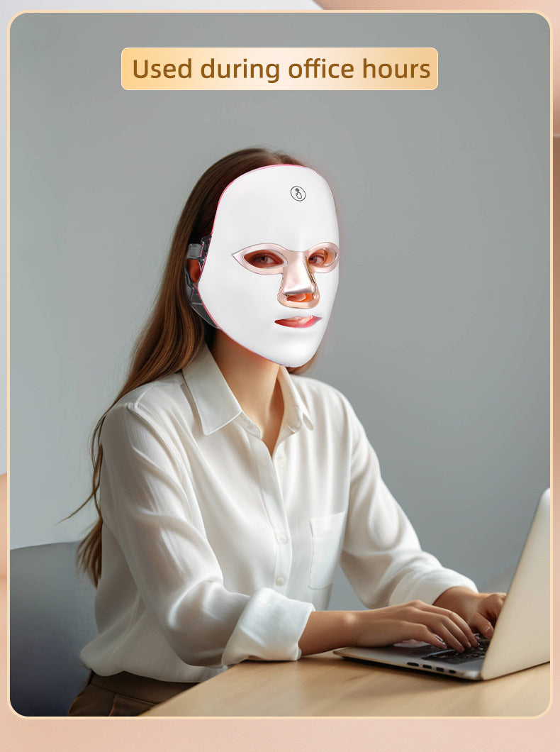 Light energy facial beauty device Blue Red Light Theray Mask for Face 7 Colors LED Light Therapy, LED Portable Facial Skin Care Mask for Face