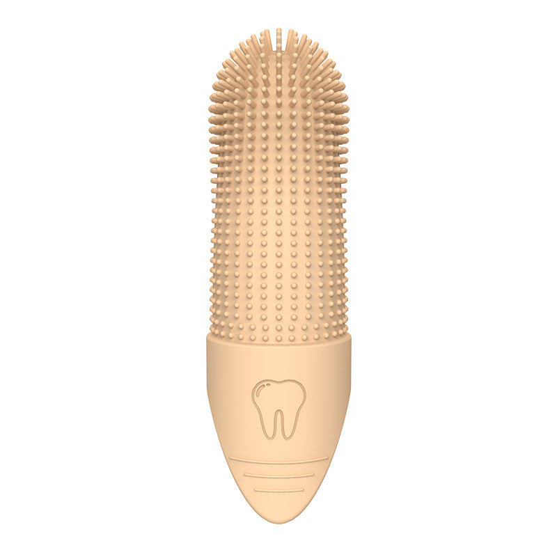 Dog Toothbrush, Food Grade Silicone Pet Brush Fits Most Fingers, Puppy Toothbrush for Dogs & Cats Dental Care, 360° Cleaning Finger Brush for Dogs Teeth