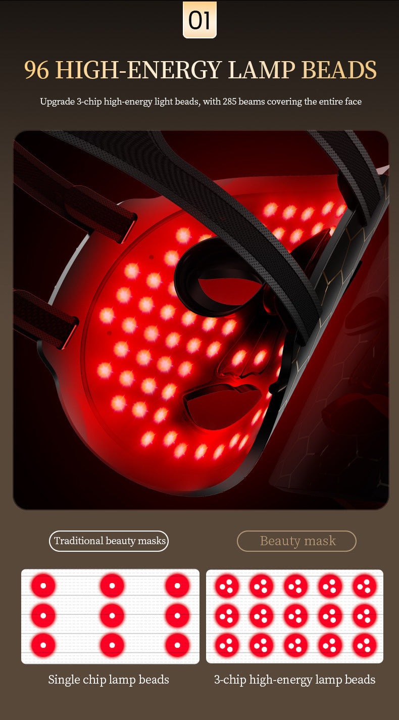 Silicone LED Face Mask | Red Light Therapy Mask at Home