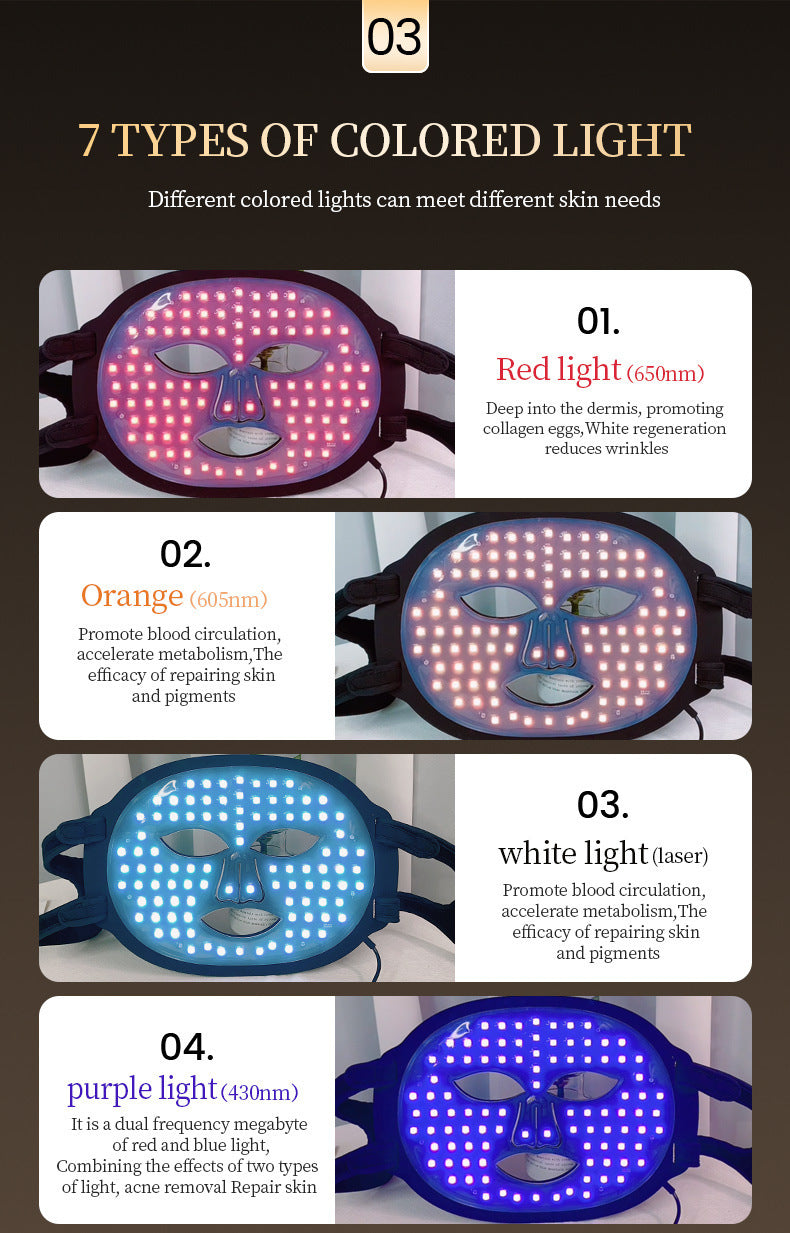 Silicone LED Face Mask | Red Light Therapy Mask at Home