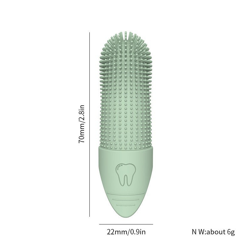Dog Toothbrush, Food Grade Silicone Pet Brush Fits Most Fingers, Puppy Toothbrush for Dogs & Cats Dental Care, 360° Cleaning Finger Brush for Dogs Teeth