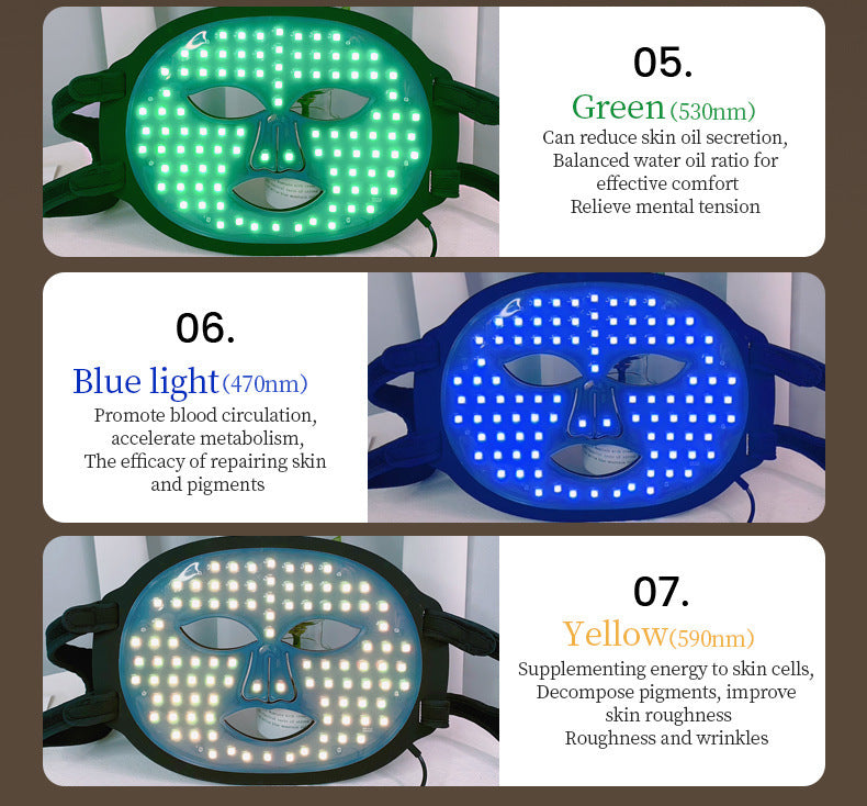 Silicone LED Face Mask | Red Light Therapy Mask at Home