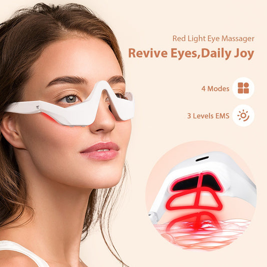 Periorbital EMS Microcurrent Beauty Device with Red Light for Dark Circle Reduction
