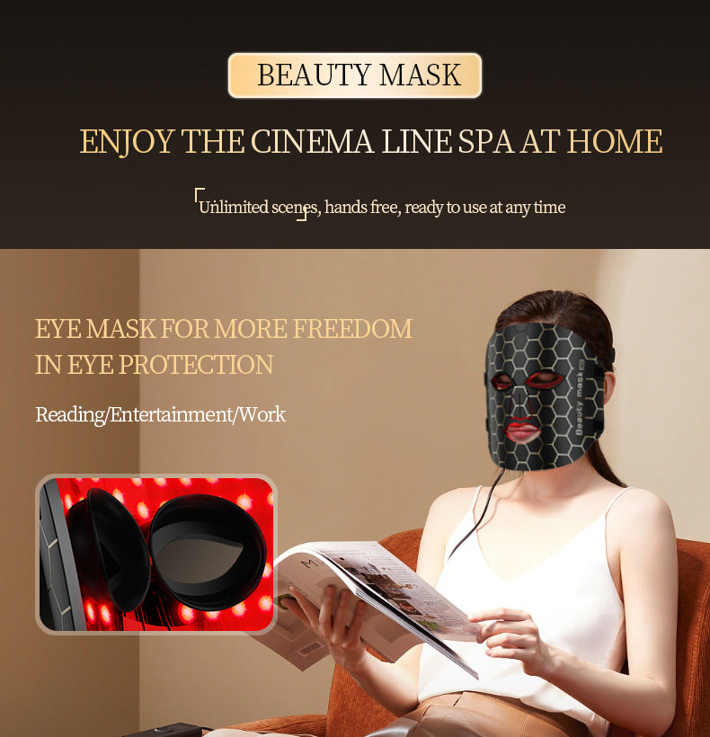 Silicone LED Face Mask | Red Light Therapy Mask at Home