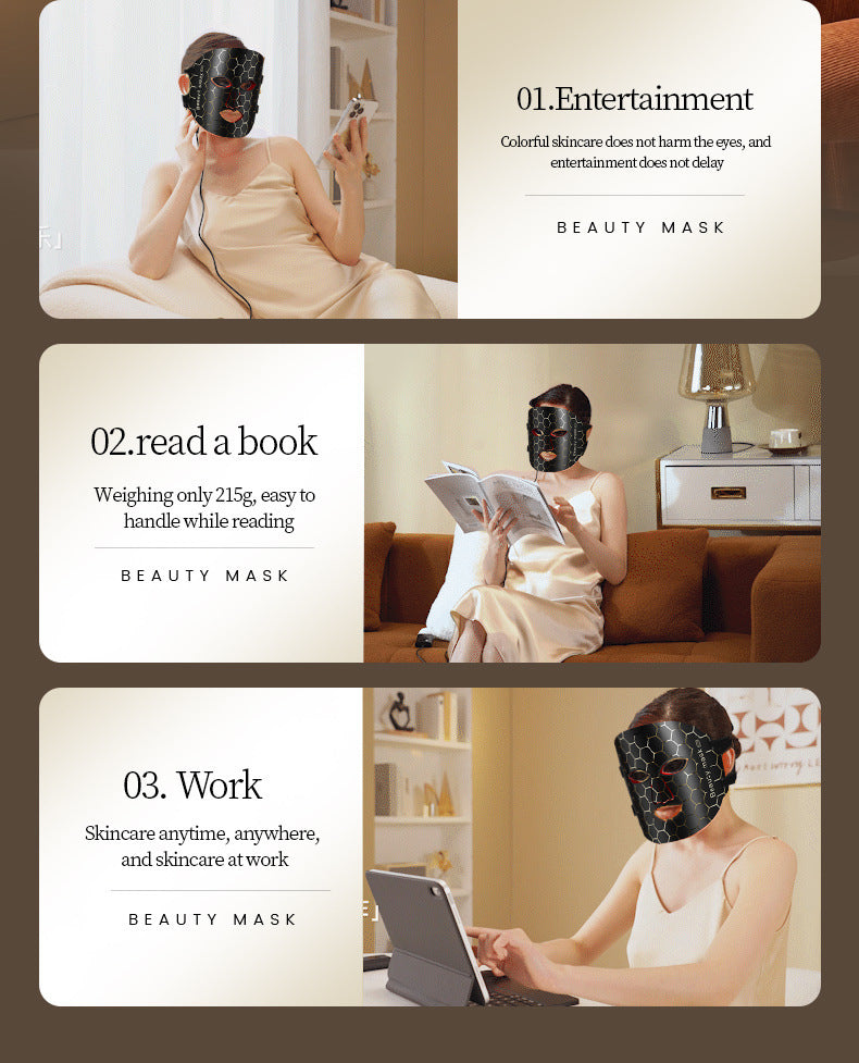 Silicone LED Face Mask | Red Light Therapy Mask at Home