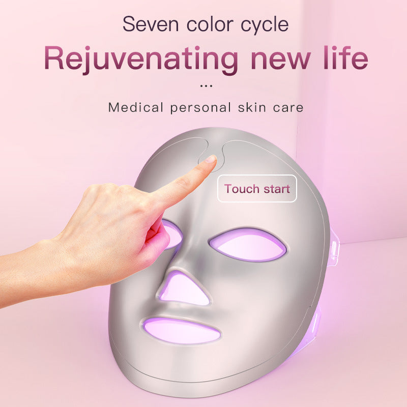 home use beauty device 7-color light facial mask customize your own beauty mask gift