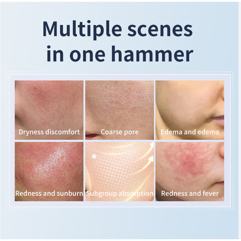 Anti-Aging Mini Ice Hammer Cooling Therapy and Serum Infusion Massager, Home Use Beauty Device