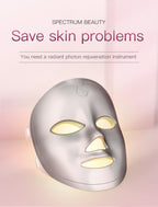 home use beauty device 7-color light facial mask customize your own beauty mask gift