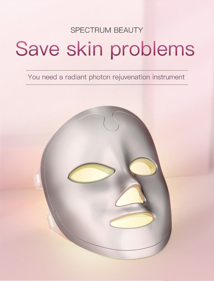 home use beauty device 7-color light facial mask customize your own beauty mask gift