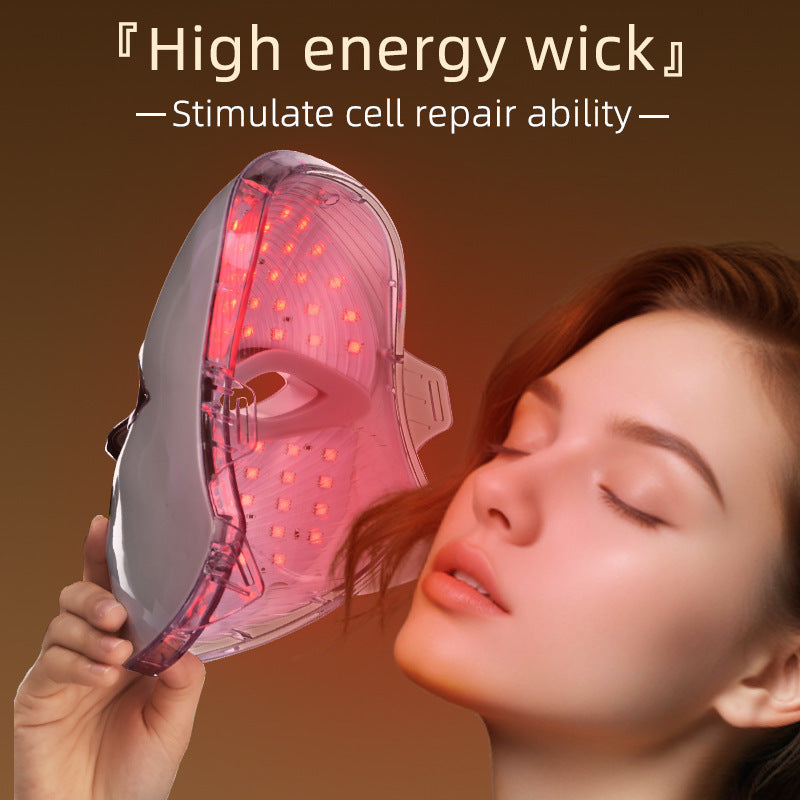 Light energy facial beauty device Blue Red Light Theray Mask for Face 7 Colors LED Light Therapy, LED Portable Facial Skin Care Mask for Face