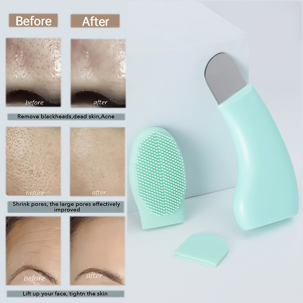 portable silicone nose cleaning brush free logo