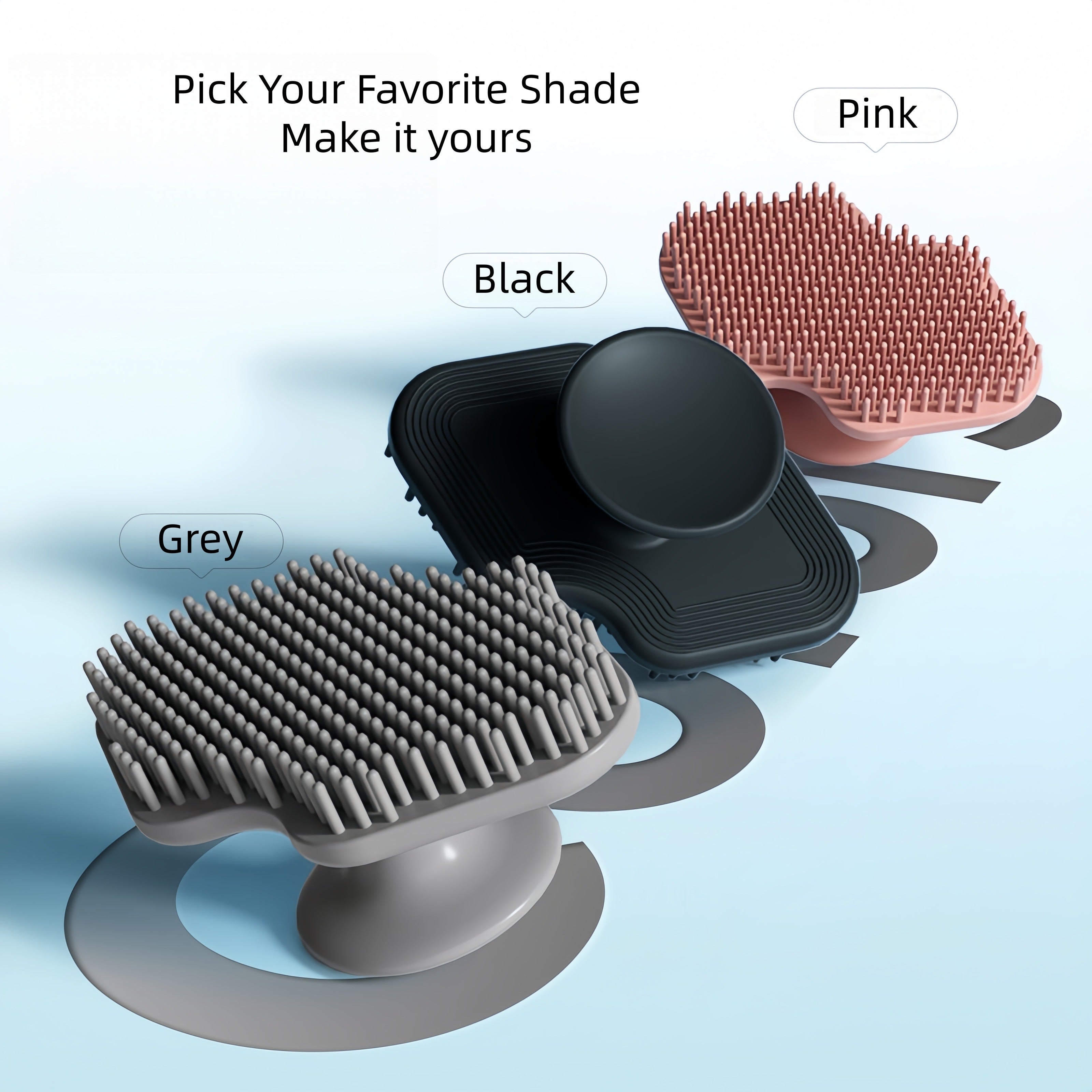3pcs Mouth shape manual silicone deep facial cleansing brush Silicone Face Scrubber for Women Men