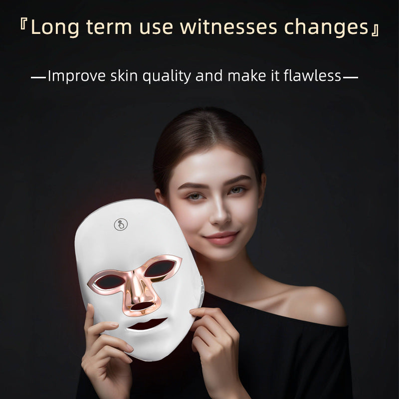 Light energy facial beauty device Blue Red Light Theray Mask for Face 7 Colors LED Light Therapy, LED Portable Facial Skin Care Mask for Face