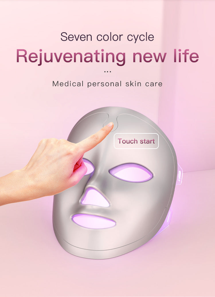 home use beauty device 7-color light facial mask customize your own beauty mask gift