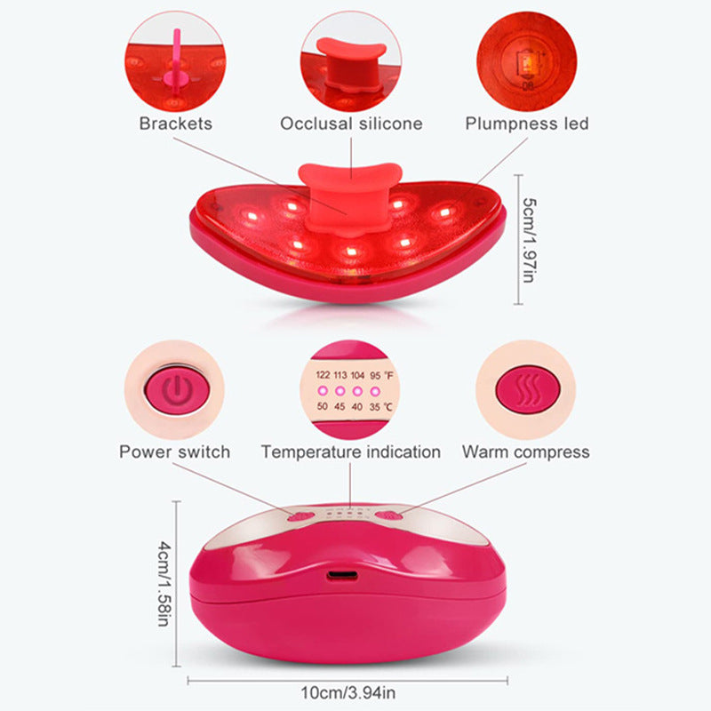 2 in 1 Lip Beauty Device Eye Beauty Device Red Light Therapy Lip Plumping Device | Anti-Aging, Wrinkle Reduction, More Vibrant Lips
