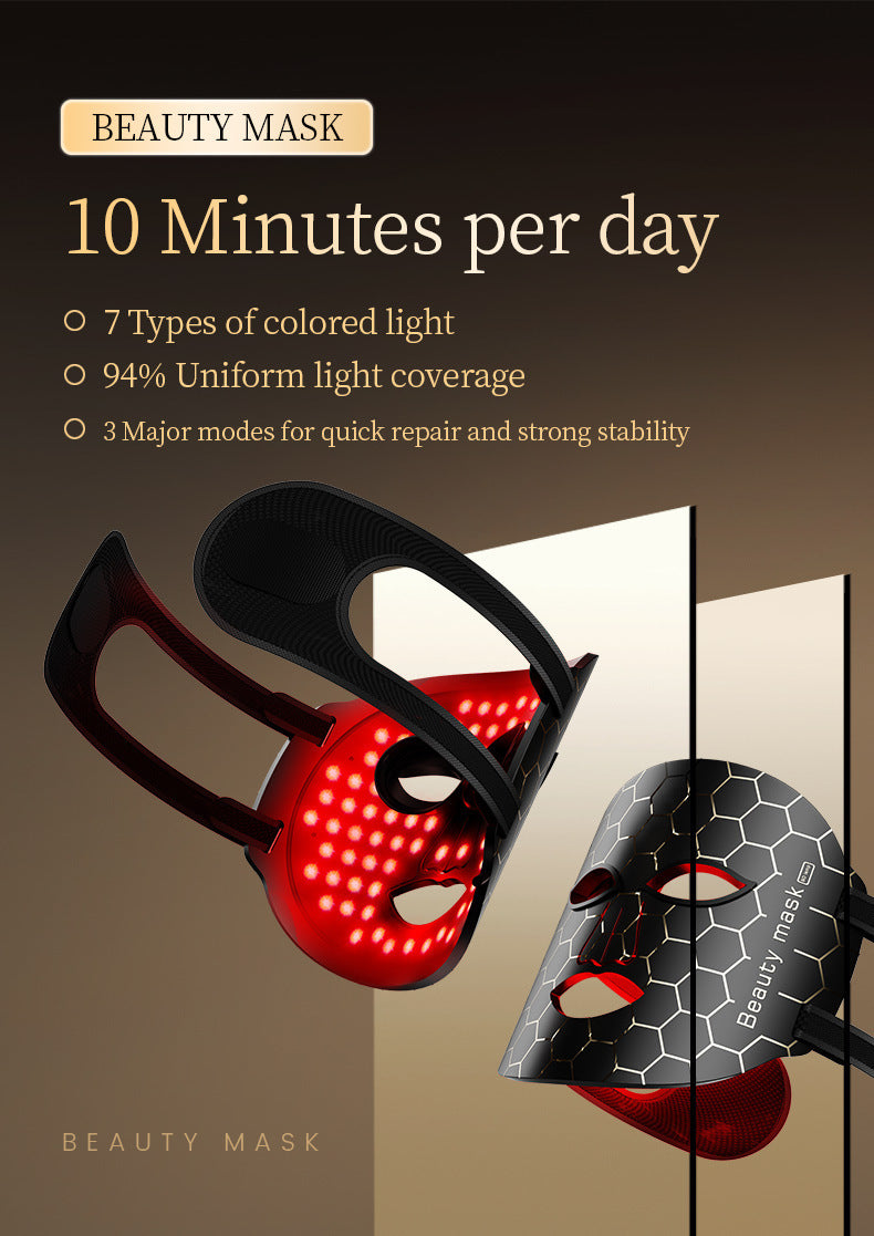 Silicone LED Face Mask | Red Light Therapy Mask at Home