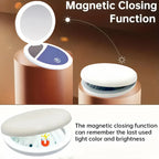 Double Sides 5X Magnification Led Light Makeup Mirror LED Lighted Travel Makeup Mirror, Compact, Portable for Handbag