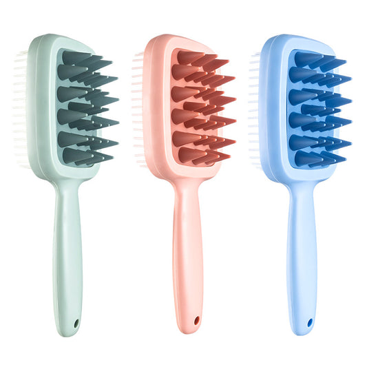 Double-sided Shampoo Brush with Soft Silicone-inspired Teeth