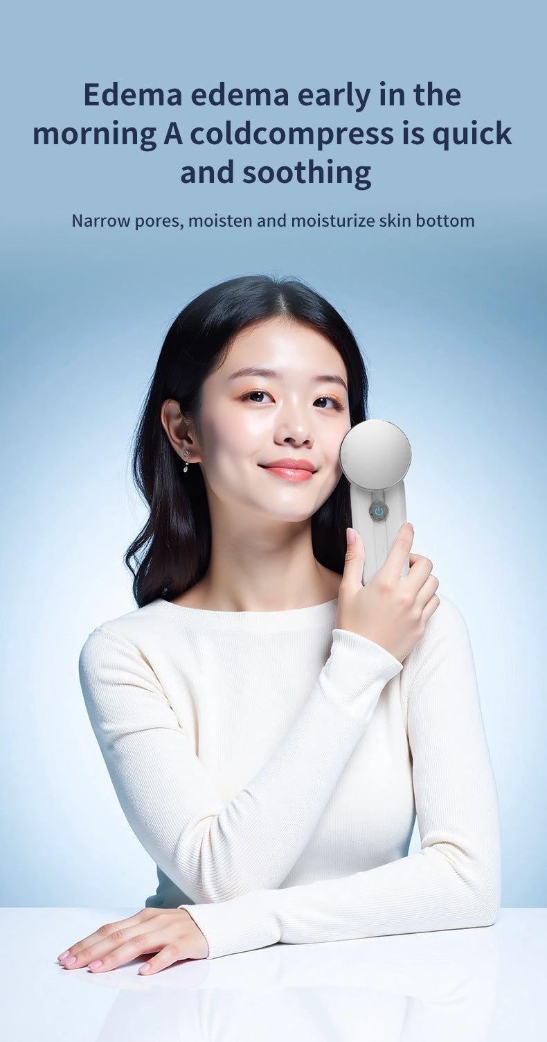 Anti-Aging Mini Ice Hammer Cooling Therapy and Serum Infusion Massager, Home Use Beauty Device