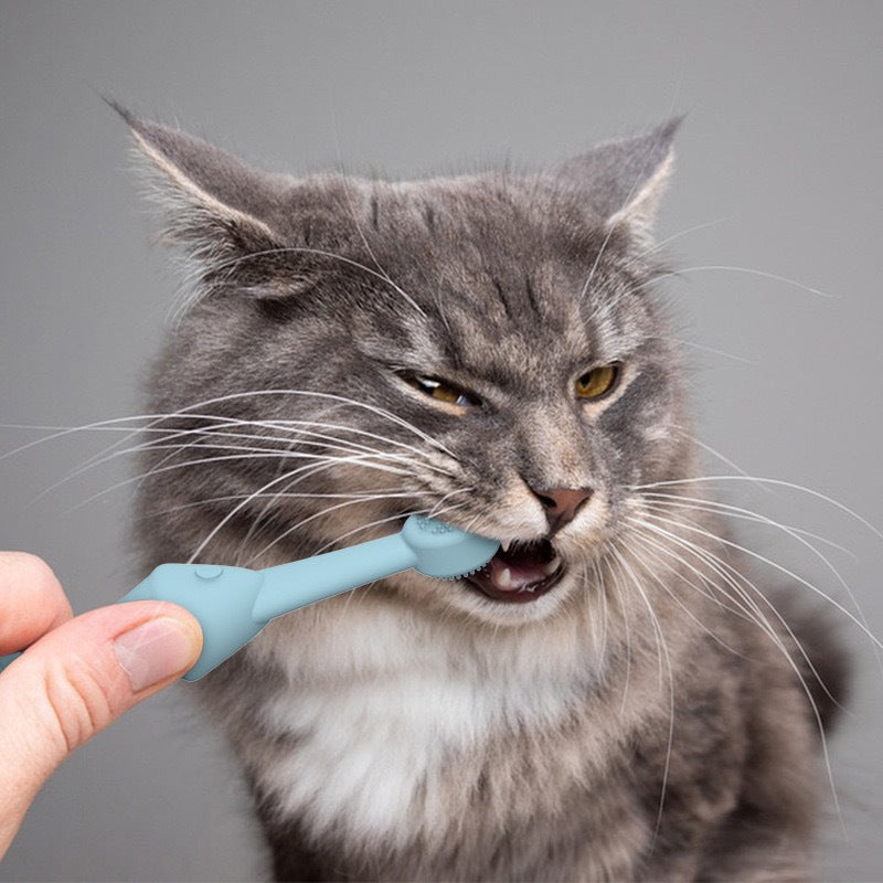 Dog Toothbrush, Food Grade Silicone Pet Brush Fits Most Fingers, Puppy Toothbrush for Dogs & Cats Dental Care, 360° Cleaning Finger Brush for Dogs Teeth