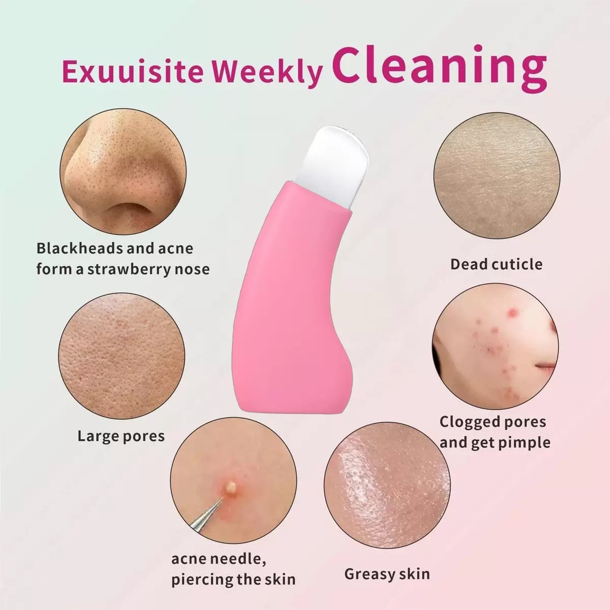 portable silicone nose cleaning brush free logo