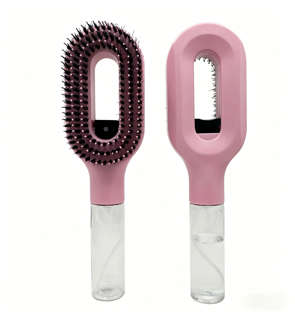 2-in-1 liquid spraying hair brush