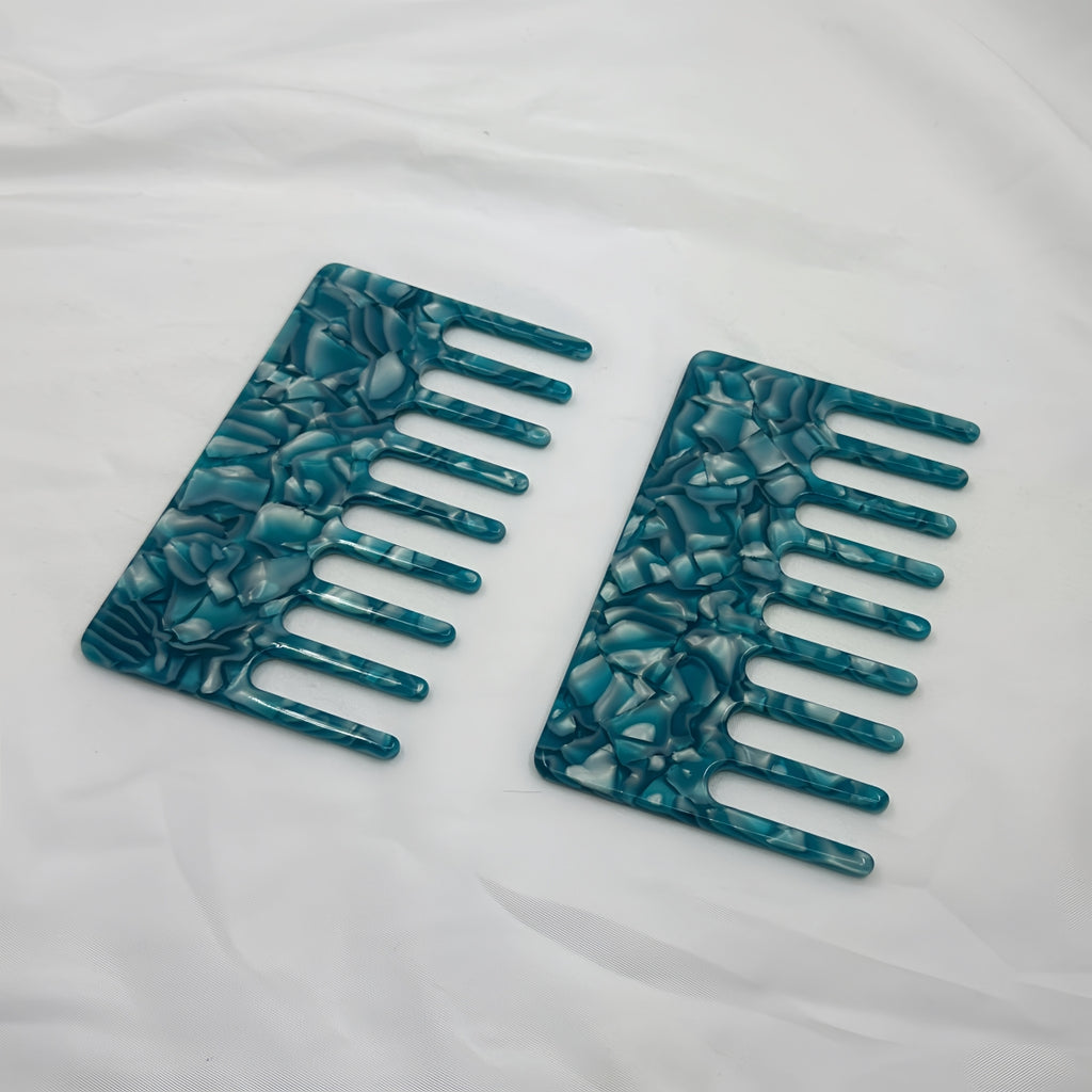 Luxury Cellulose Acetate Wide Tooth Comb | Anti-static Curly Hair Detangling Comb