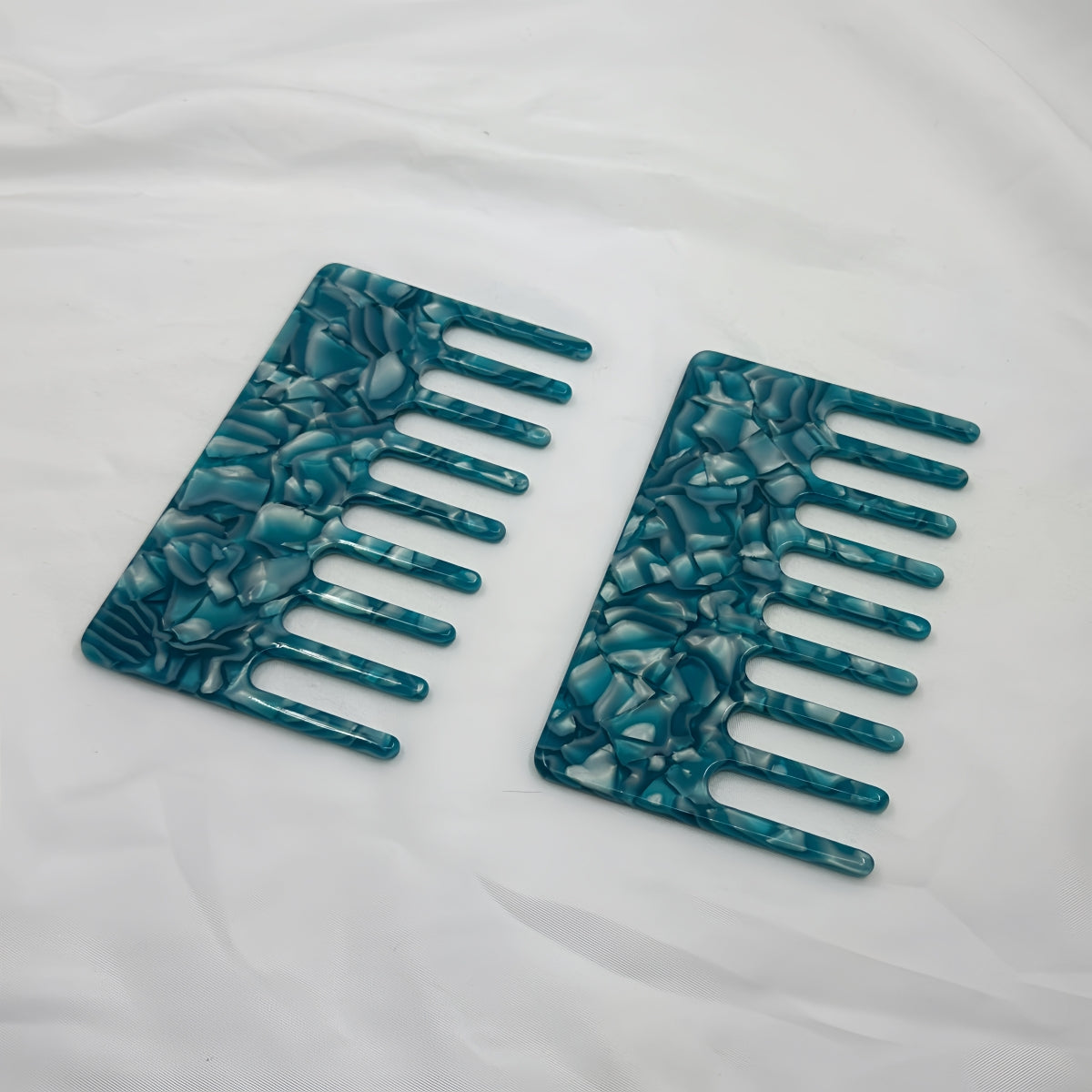 Luxury Cellulose Acetate Wide Tooth Comb | Anti-static Curly Hair Detangling Comb