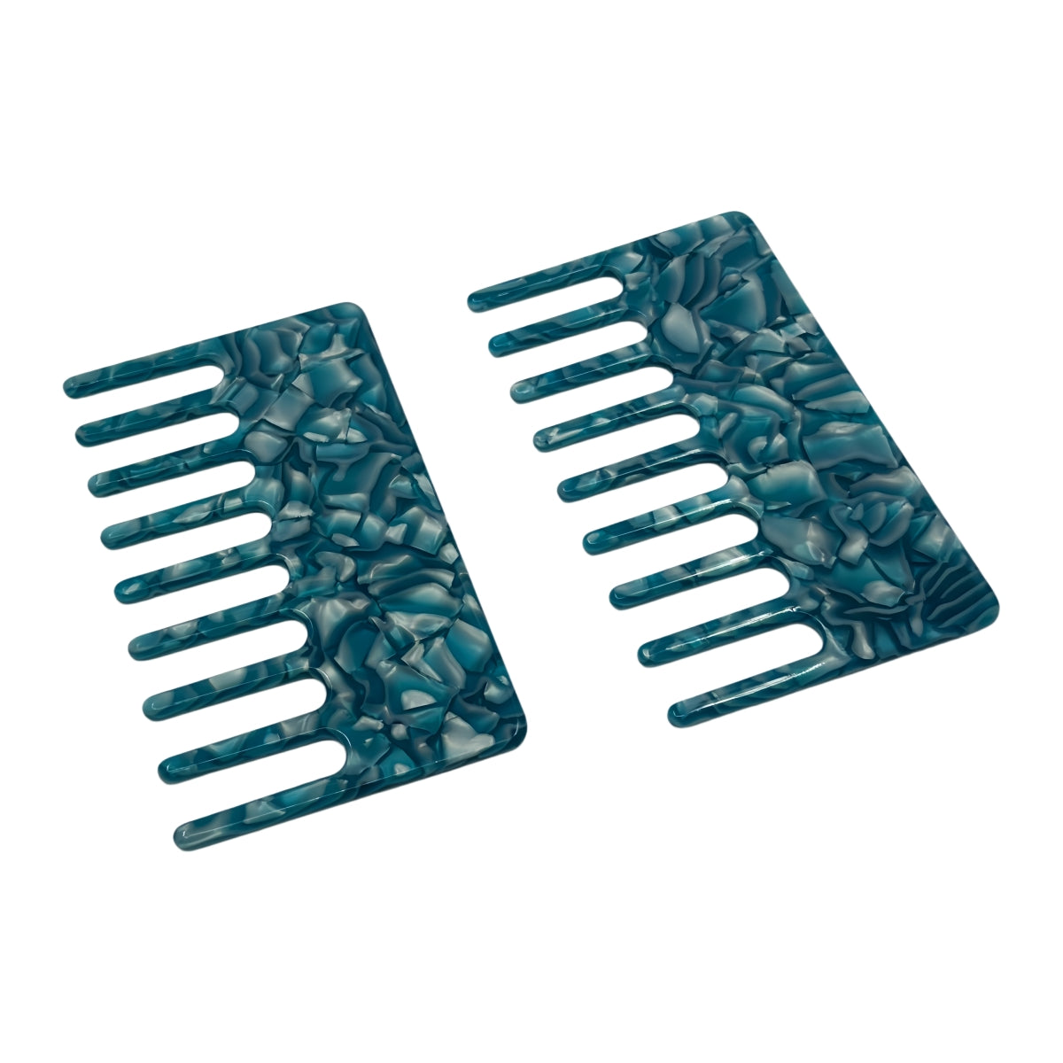 2pcs Luxury Cellulose Acetate Wide Tooth Comb | Anti-static Curly Hair Detangling Comb