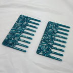 Luxury Cellulose Acetate Wide Tooth Comb | Anti-static Curly Hair Detangling Comb