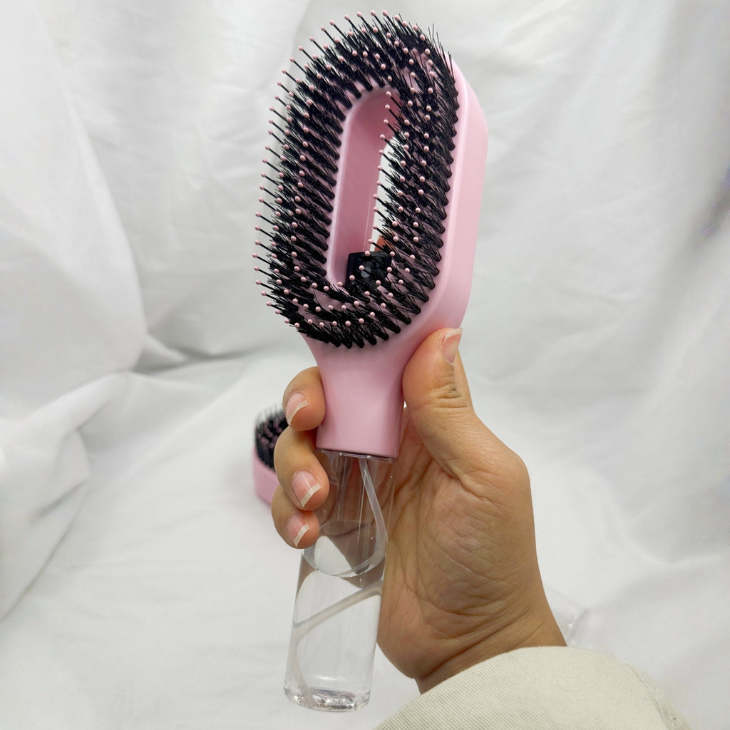 2-in-1 liquid spraying hair brush