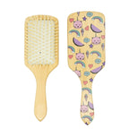 Cute printing wood paddle hairbrush with cushion-24*8cm