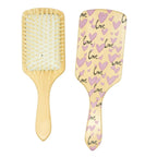 Cute printing wood paddle hairbrush with cushion-24*8cm