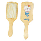Cute printing wood paddle hairbrush with cushion-24*8cm