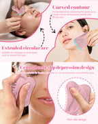 Reusable Lifting Daily Massaging Care Solution | Facial Scraping Massage Board |Lymphatic Contour Face Brush