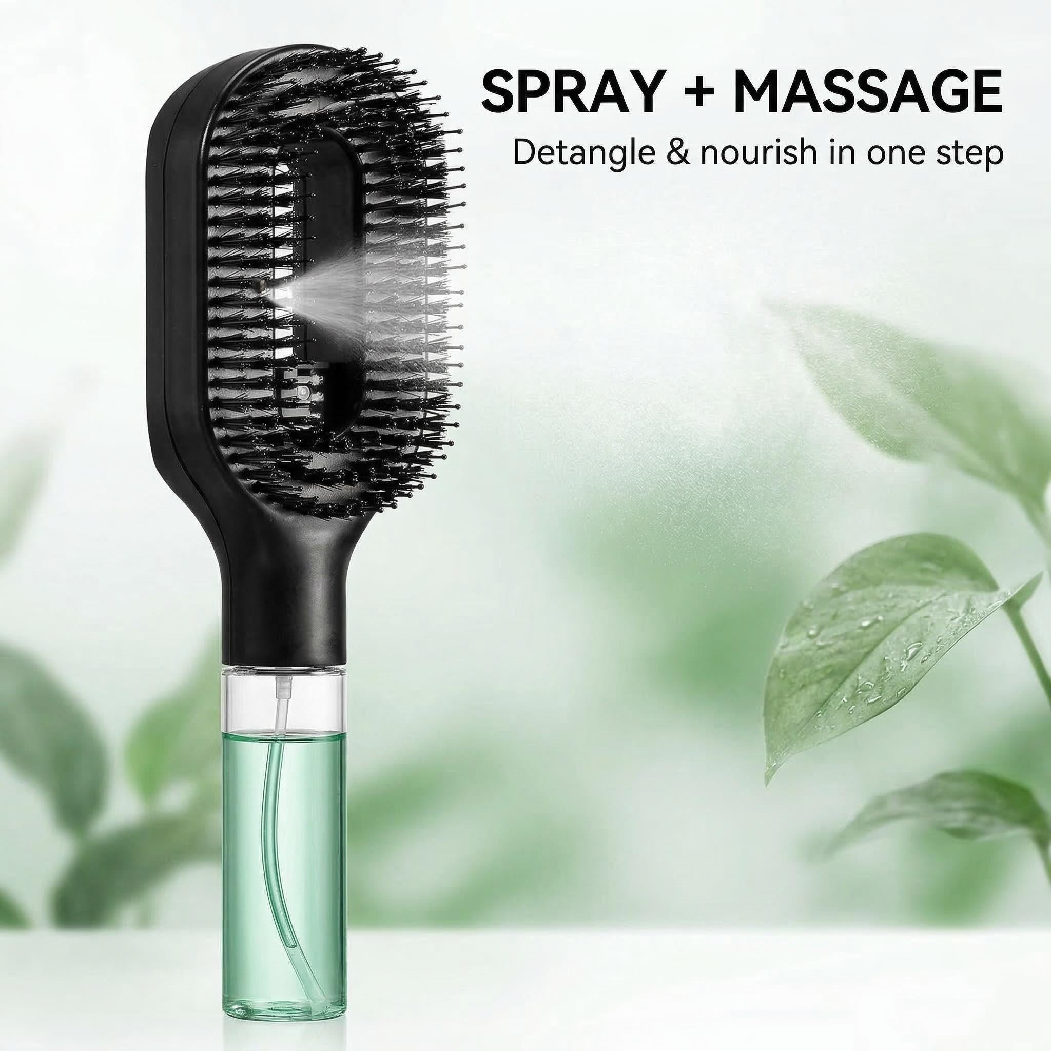 2-in-1 liquid spraying hair brush