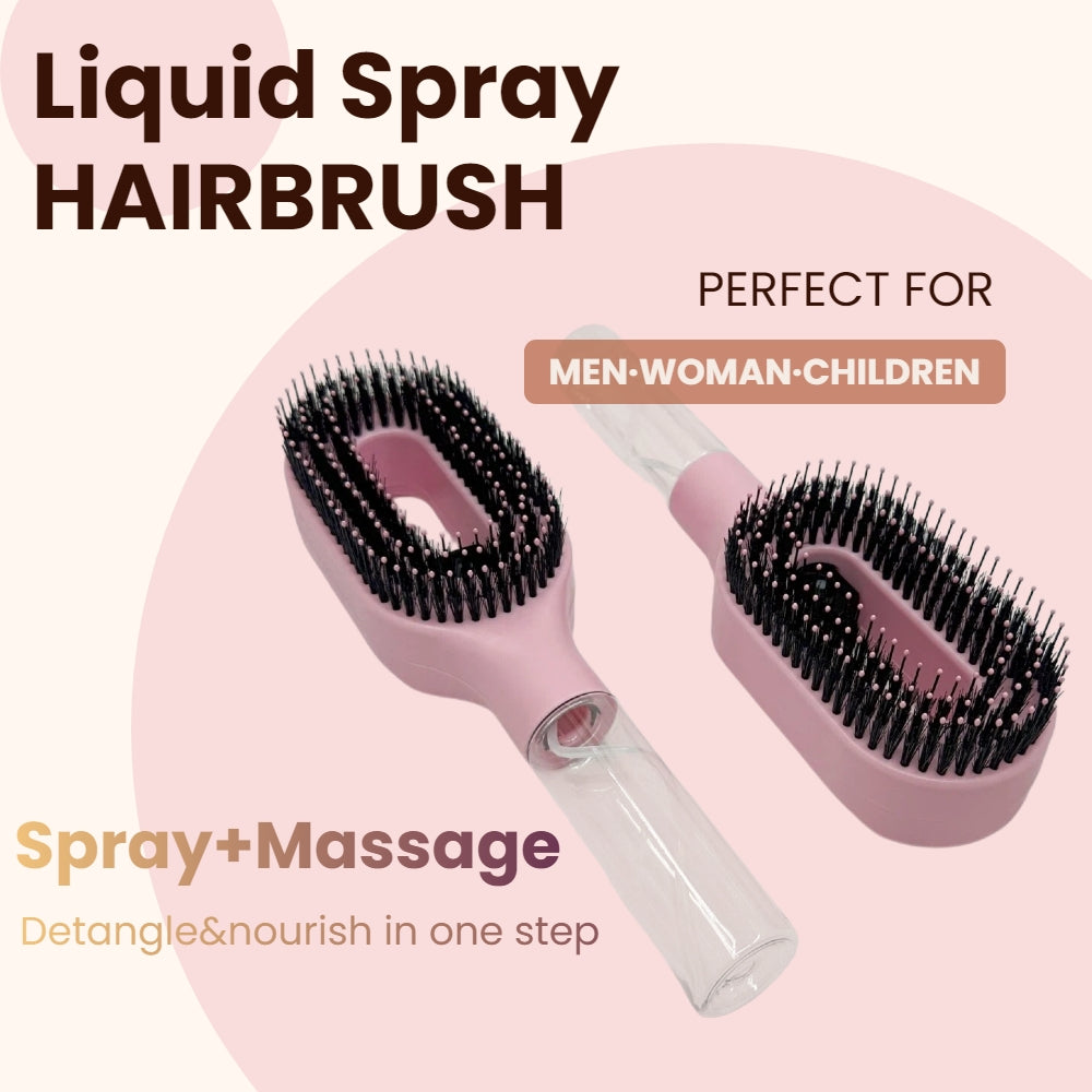 2-in-1 liquid spraying hair brush