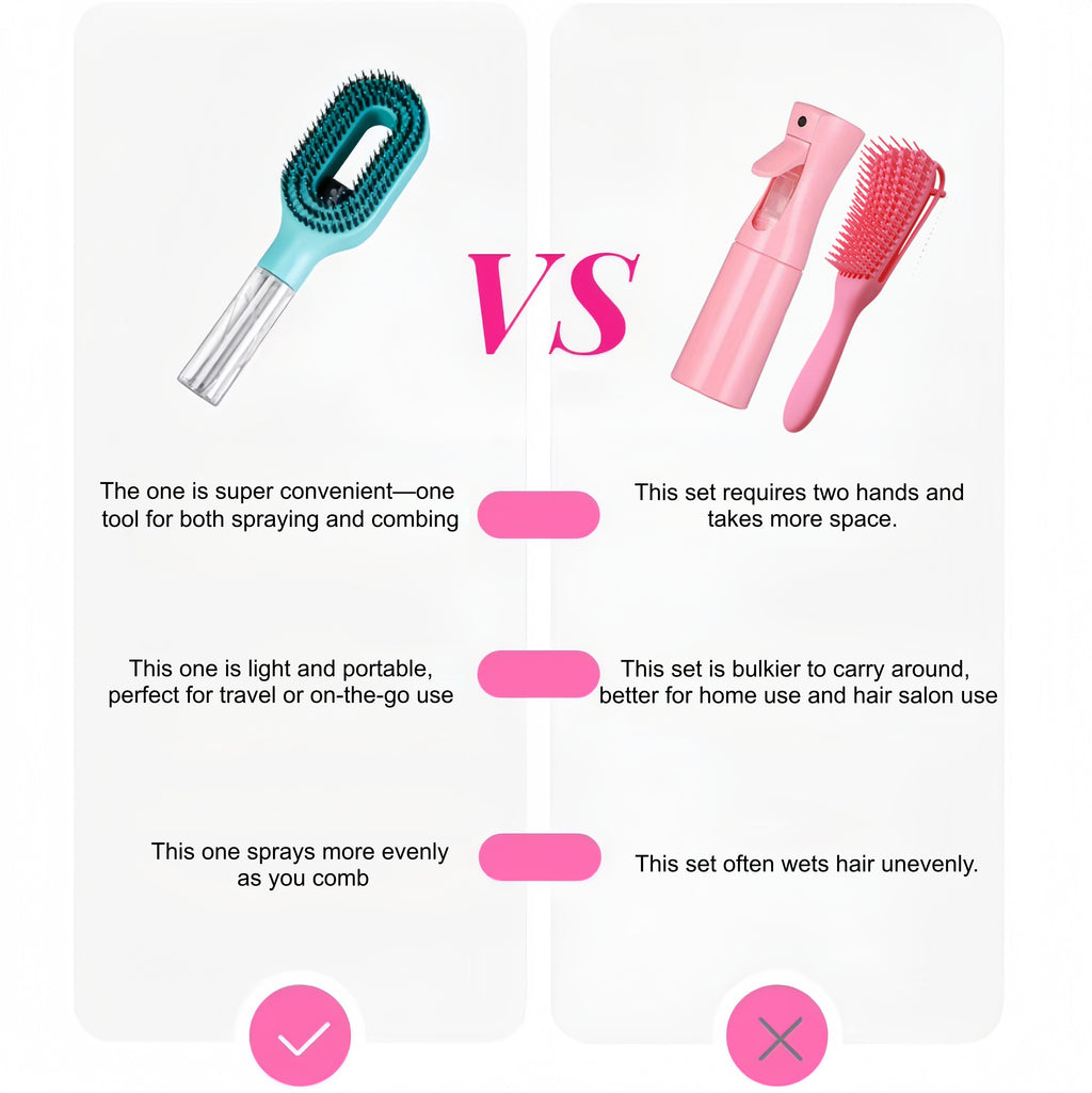 2-in-1 liquid spraying hair brush